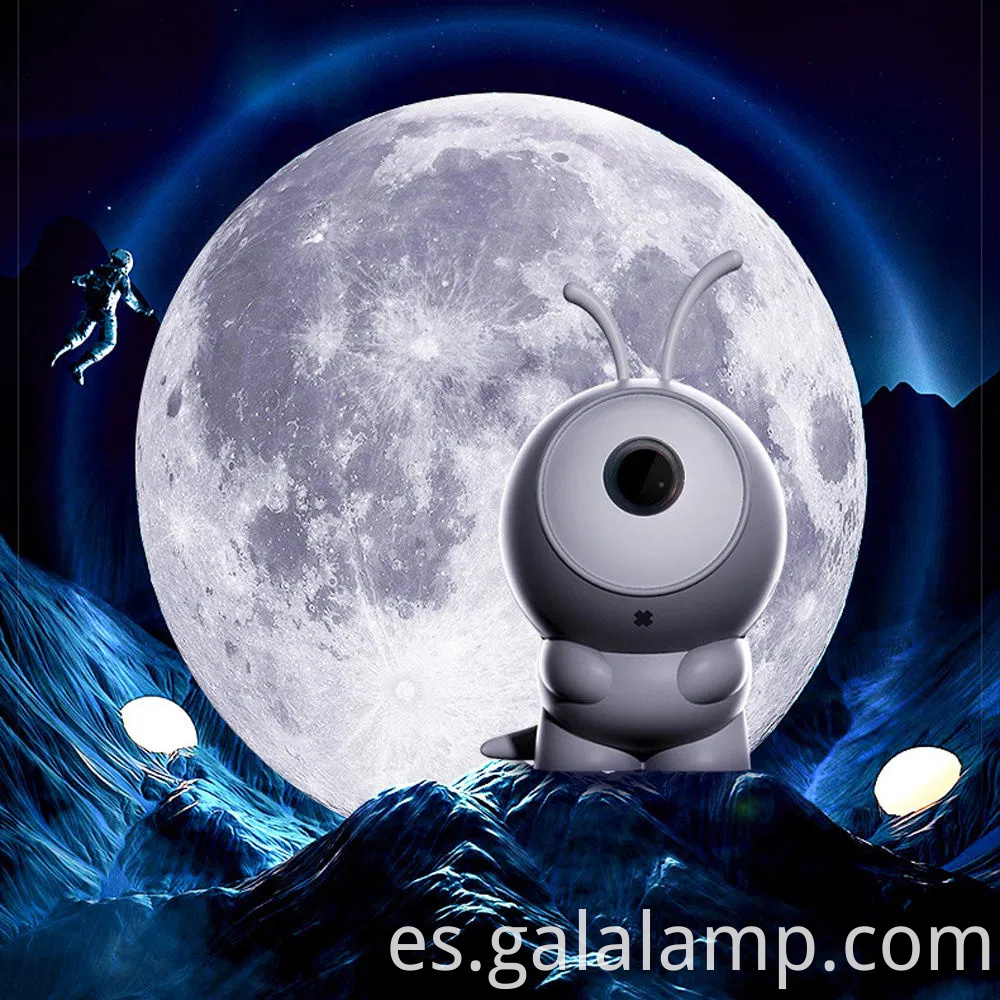 Luz de proyector de galaxia alienígena recargable decorativa para ambiente de habitación